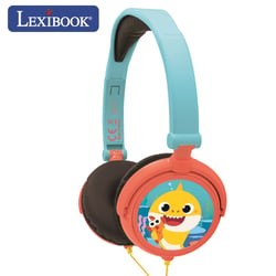 Casque stéréo filaire pliable Baby Shark avec limitation de volume d'écoute