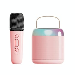 Enceinte Bluetooth Portable Microphone Rose Puissant Son 360° Étanche Longue Autonomie YONIS