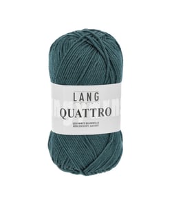 Fil à tricoter 100% coton QUATTRO - Lang Yarns 218 Bleu