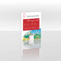 Bloc papier Aquarelle "Burgund" - Format 17 x 24 cm - 250 g/m² - 20 feuilles - Grain fin - Presser à froid - Sans acide