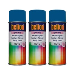 3 sprays de peinture Belton Spectral RAL5010 Bleu gentiane 400ml