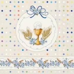 4 serviettes en papier découpage collage 33 cm COMMUNION D 102