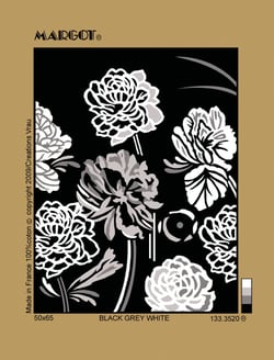 Canevas Pénélope Antique Black grey white 50x65cm