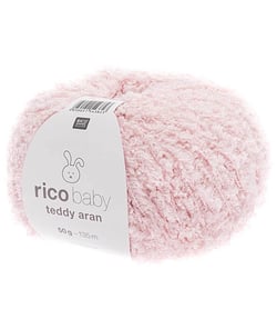 Pelote à tricoter Rico Baby Teddy Aran - Rico Design 022 Rose