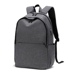Sac À Dos Ordinateur Multifonctionnel En Tissu Oxford Avec USB Et Anti-Vol Gris YONIS