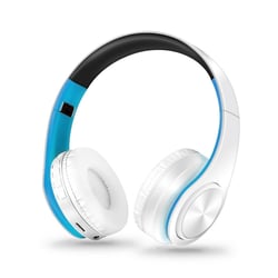 Casque Audio Bluetooth Sans Fil HIFI Stéréo Sport Blanc Bleu Polyvalent Blanc YONIS