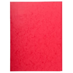 Chemise simple sans élastique avec 3 rabats carte lustrée 400gm2 - A4 - Rouge - x 25 - Exacompta