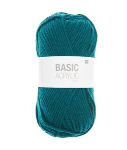 Pelote de laine à tricoter BASIC ACRYLIC CHUNKY - 100GR - Rico Design 16 Vert Pétrole