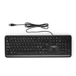 Nedis Clavier Filaire USB-A QWERTY Disposition Hollande 104 Boutons Noir