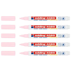 Lot de 5 Marqueurs craie liquide EDDING - Rose pastel - Pointe ronde 1-2 mm