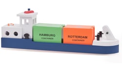 Péniche avec 2 containers - New Classic Toys