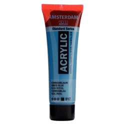 Peinture acrylique en tube - Bleu royal - 517 - Amsterdam - 20ml