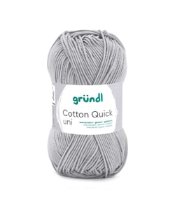 Fil à tricoter COTTON QUICK UNI - Gründl - PPSC - certifié Oeko-Tex 151 Gris