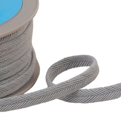 Double cordon fils 10mm gris clair au mètre