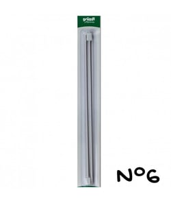 Aiguilles à tricoter en aluminium 36 cm N° 5 à 9 - Gründl 6 Gris