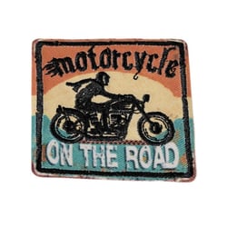 Ecusson thermocollant vintage sport on the road 5,5cm x 5,5cm