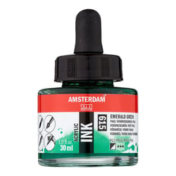 Flacon encre acrylique Acrylic Ink Amsterdam 30ml vert émeraude