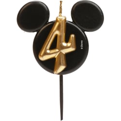 Bougie Anniversaire Mickey Mouse N°4   8,5 cm
