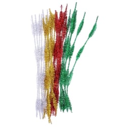 MégaCréa DIY - Chenilles à bosse Couleurs de Noël métallique 30 cm
