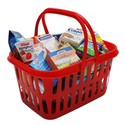 Panier de supermarché rouge