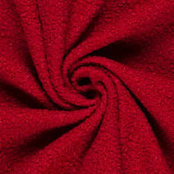 Tissu Bouclette Teddy uni Rouge