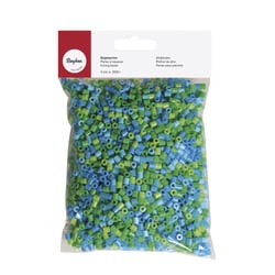 Perles à repasser, 5mm ø, Mix vert / bleu, 3000 pièces