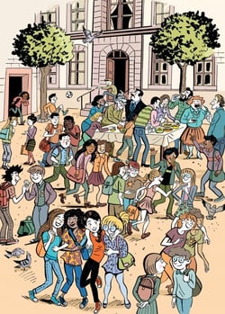 Puzzle 300 pièces - Le Monde de Lucrèce - La Fête de Fin d'Année - Grafika