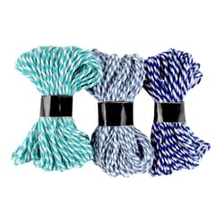 MégaCréa DIY - Ficelle bicolore 10 m bleu clair bleu foncé menthe 3 pièces