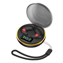 Ecouteurs Bluetooth Stéréo Invisibles Avec Compartiment De Charge Noir Noir YONIS