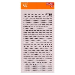 Lettres alphabet et Chiffres Transfert Noir 4mm