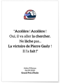 Affiche 'Accélère, accélère !' | A3 : 29,7x42cm