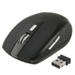 Souris Sans Fils Universelle Optique 2600 Dpi 2.4 Ghz USB Plug & Play Noire Neuf YONIS