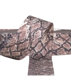 Sangle peau de serpent 38mm marron chocolat au mètre