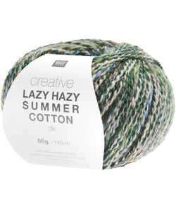Pelote de coton à tricoter Creative LAZY HAZY SUMMER COTTON - Rico Design 36 Lierre