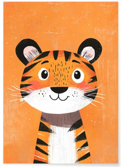 Affiche Bébé tigre | A3 : 29,7x42cm