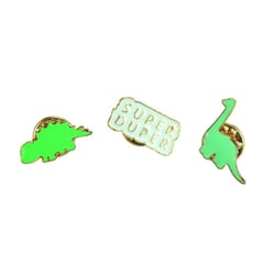 Pins émaillé décoratif Dinosaures 3 pièces