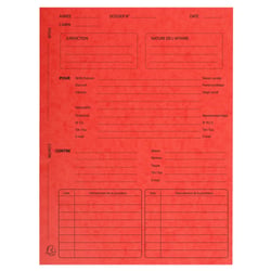 Paquet de 25 dossiers de procédure carte lustrée 25x32cm - Rouge - x 5 - Exacompta