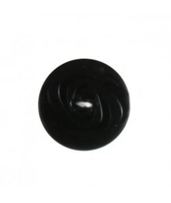 Carte de 4 boutons stries noir 19mm - Distrifil Noir