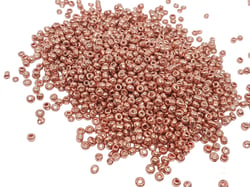 1000 Perles de rocaille cuivré métallisé diamètre 2 mm 12/0 - création bijoux