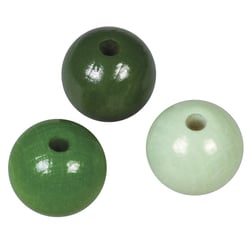Perles en bois polies 10mm Assortiment