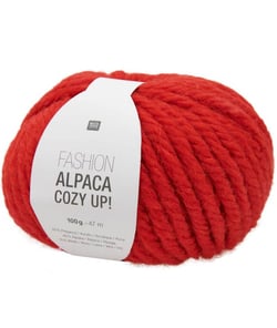 Pelote 100gr laine et Alpaga FASHION ALPACA COZY UP - Rico Design 010 Rouge