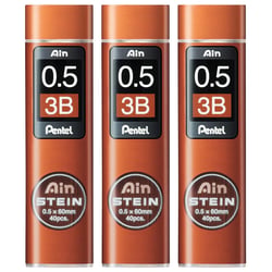 Mine de rechange pour porte-mine PENTEL - AIN STEIN C275 - 0,5 mm - Dureté 3B - Lot de 3