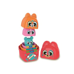 Clementoni Set de 4 Boîtes Gigognes Animaux (Chien, Chat, Lapin, Souris)