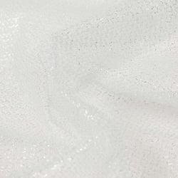 Tissu Tulle Strass Paillettes Blanc