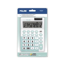 Blister calculatrice 12 chiffres turquoise, série Édition +