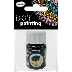 Peinture - Noir - Pour fond de dot painting - Mandala - Flacon de 15ml - Aladine