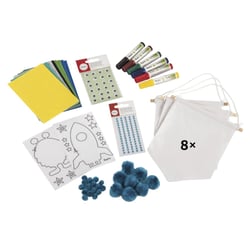 Créatif Kit Monstre, pour 8 fanions de tissu, boîte 1kiit