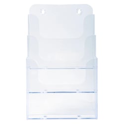 Distributeur de prospectus 3 compartiments A5 - Cristal - x 4 - Exacompta