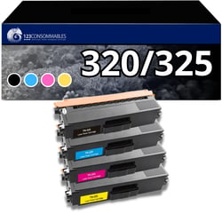 Pack 4 Toners compatible BROTHER TN-325 - 123CONSOMMABLES