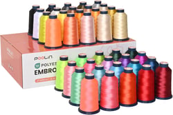 PooLin – Fil à broder 4000 m 40 coloris
